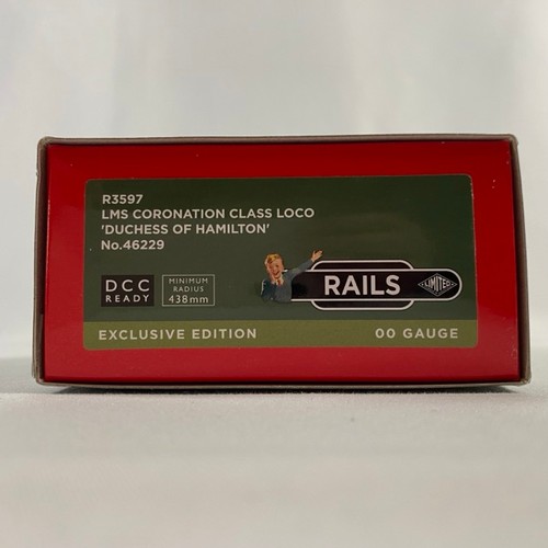 37 - Rails of Sheffield exclusive edition Hornby OO gauge CORONATION CLASS Steam Locomotive, R3597 4-6-2,... 