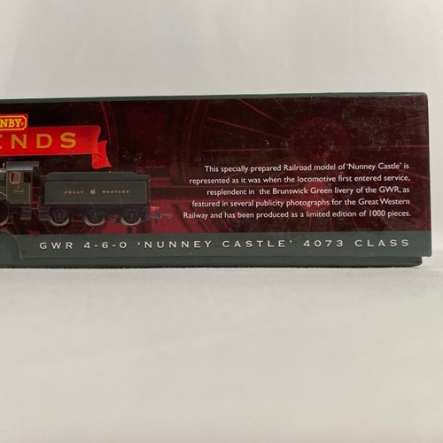 79 - Hornby OO gauge Legends Castle Class locomotive & tender, 'Nunney Castle' No.4703, G.W.R. green live... 