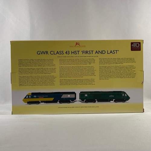 54 - Hornby OO gauge model train pack, GWR class 43 HST 'First and Last', power car no. 43002 and unmotor... 