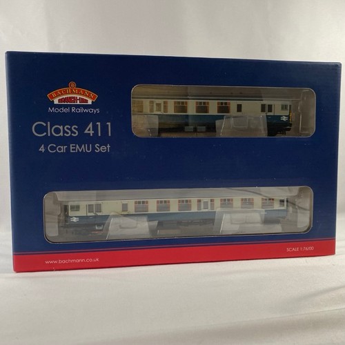 59 - Bachmann Branchline OO gauge Class 411 Four Car Set CEP EMU in BR Blue and Grey 7134, 31-427A, appea... 