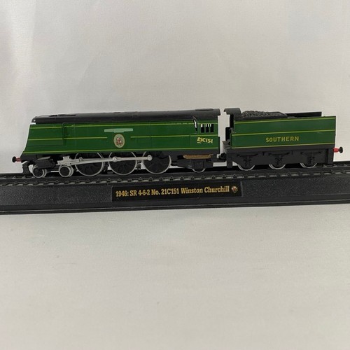 147 - Nine mounted Amercom 1/76 scale model steam locomotives, not motorised, including 928 Stowe, 4472 Fl... 