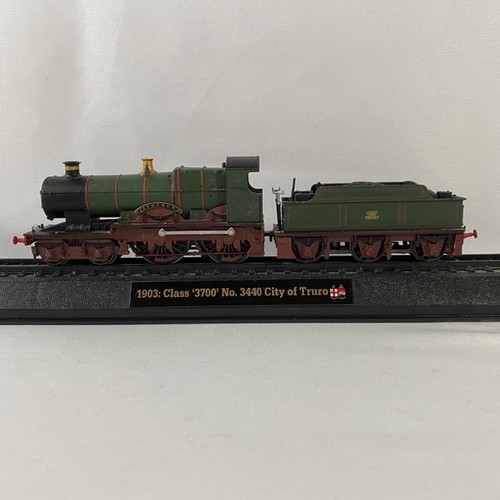 147 - Nine mounted Amercom 1/76 scale model steam locomotives, not motorised, including 928 Stowe, 4472 Fl... 