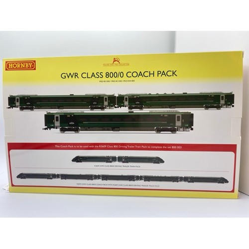 55 - Hornby R4870 OO gauge, GWR Class 800 Coach Pack, MSO 812003, MSO 813003, MSO 814003, for use with R3... 