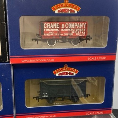 117 - 7 boxed and 4 un-boxed 'OO' gauge Bachmann Private owner wagons, Hornby and Dapol Fruit van and Catt... 