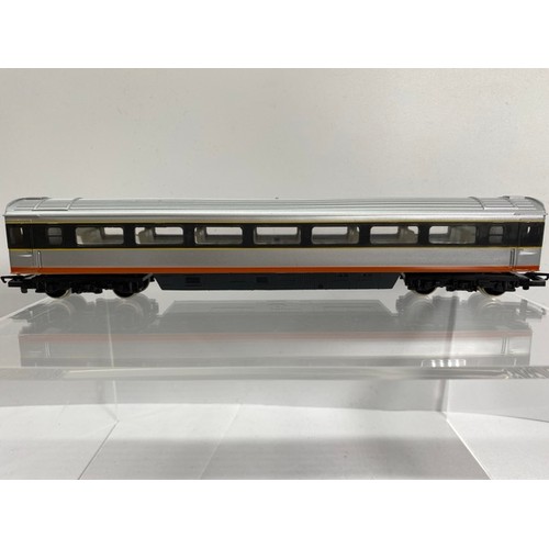 154 - Hornby OO GAUGE R741 Intercity XPT CLASS 43 Power Car with 2 MK3 Coaches, also a Lima coach re-paint... 