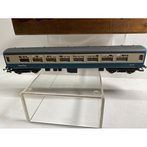 155 - Seven rake of InterCity coaches, three Hornby, one Triang and three Lima includes two Buffet and a g... 