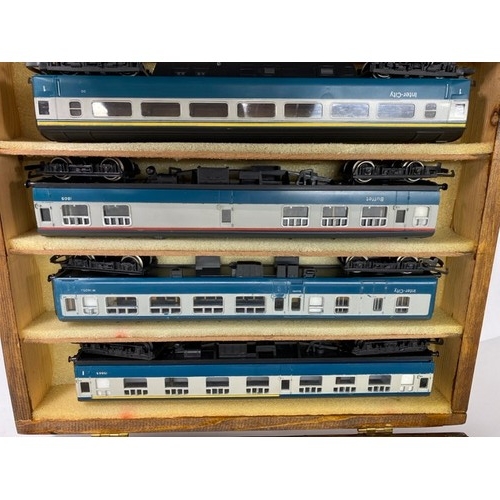 155 - Seven rake of InterCity coaches, three Hornby, one Triang and three Lima includes two Buffet and a g... 