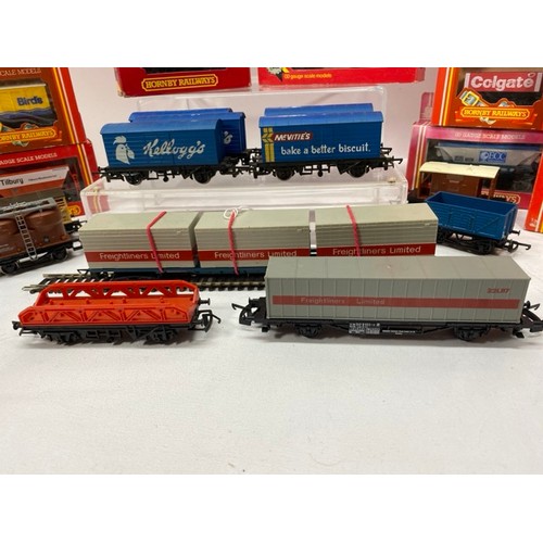 162 - A whole Lot of Hornby Rolling Stock 15 boxed 12 un-boxed 'Ready-to-roll', includes R344 Track Cleani... 