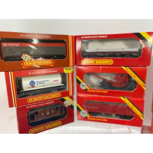 162 - A whole Lot of Hornby Rolling Stock 15 boxed 12 un-boxed 'Ready-to-roll', includes R344 Track Cleani... 