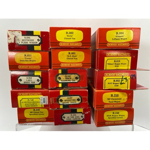 162 - A whole Lot of Hornby Rolling Stock 15 boxed 12 un-boxed 'Ready-to-roll', includes R344 Track Cleani... 