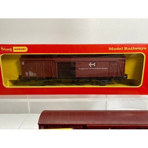 163 - Triang Hornby R738 Anglo Continental Ferry Van boxed with another and other Triang Rolling Stock, R7... 