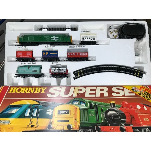 168 - Hornby Super Set 1980's Train Set with Class 37 Diesel Loco and Freight Wagons, includes Wimpy, KP N... 