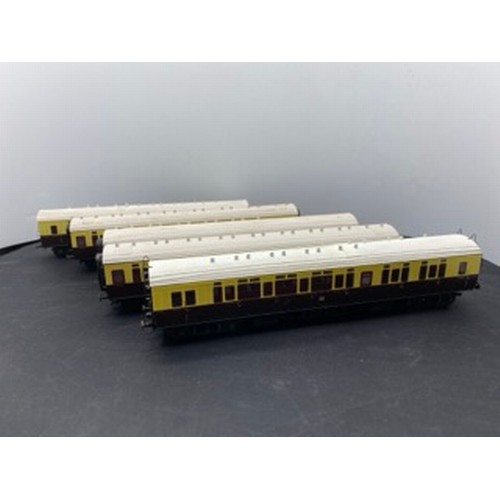 30 - Five Special Kit-built OO gauge GWR Toplight Coaches 1930's Livery, Fine Detail, 2 Slips, 1 Brake/Th... 