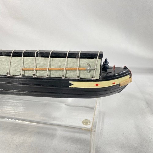 182 - Canal barge model Ferret No.58 Fellows Morton & Clayton Ltd ref:15097, in wood approx 35cm length, d... 