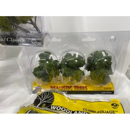 192 - New in Sealed Packaging Model Railway scenic items OO gauge, Four Packs of Realistic Trees (N,HO/OO,... 