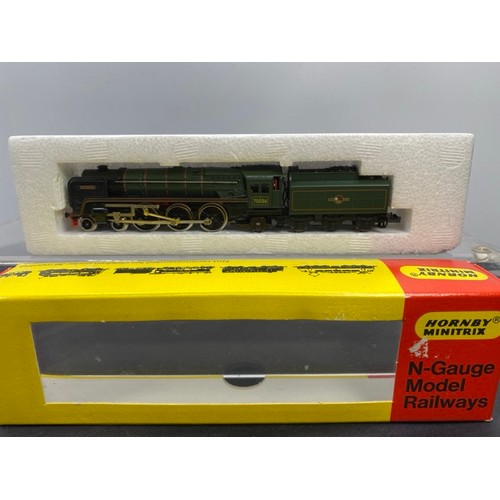 239 - Hornby Minitrix N gauge N 217 Boadicea BR #D70036, Lights, Tested Runner - Very Good, box Good (1) 1... 