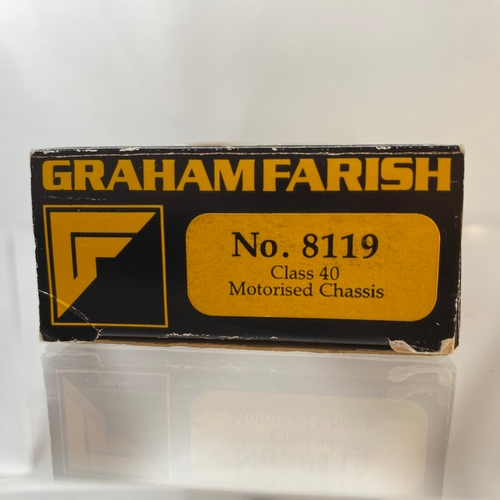 298 - Graham Farish 8119 Class 40 motorised chassis Atlantic Conveyor BR Green #40106 N gauge loco, Tested... 