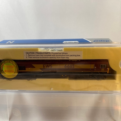 268 - Dapol ND201C Class 66 EWS 66115 powered N gauge loco, Informed DCC code 3 Ready, Tested Runner - Ver... 