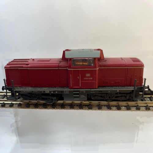 271 - Fleischmann piccolo BR212 DB V100 1008 Diesel loco DCC code 4 (unverified), Tested Runner, unboxed N... 