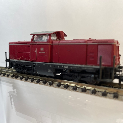 271 - Fleischmann piccolo BR212 DB V100 1008 Diesel loco DCC code 4 (unverified), Tested Runner, unboxed N... 