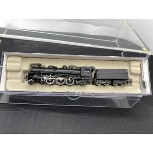 291 - N gauge Steam Locomotive Micro-Ace A7602 8201 4-6-2 with Tender, Tested Runner - Loco Very Good, Cas... 