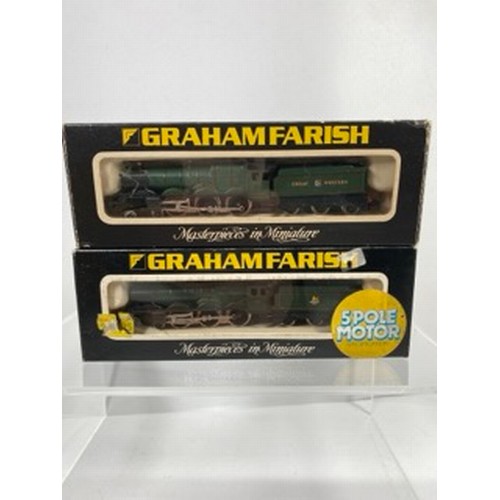 302 - Two Graham Farish 'N Gauge' Steam Locomotives, Graham Farish 1444 Castle Class 4-6-0 'Clun Castle' G... 