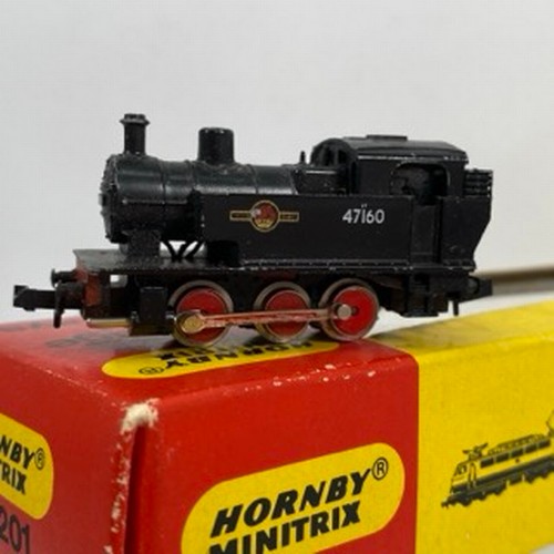 240 - Four Hornby Minitrix 'N Gauge' Locos Tested Runners, Minitrix N212 Green Class 27 Diesel Bo-Bo D5379... 