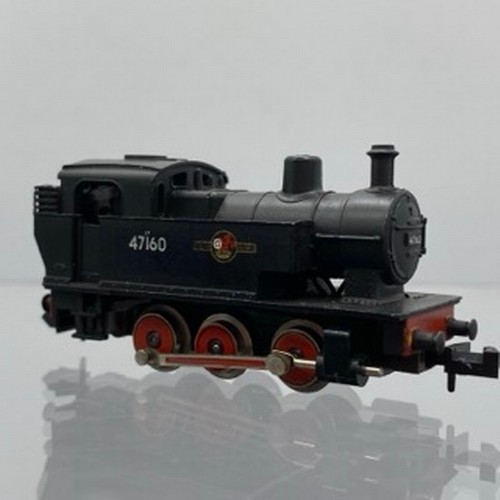 245 - Four 'N Gauge' Steam Locomotives, Trix Class 2F 0-6-0T BR 47160 Black (G), Grafar Standard Class 4 T... 