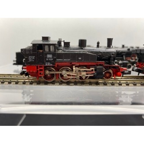 280 - Four 'N Gauge' Fleischmann Steam Locomotives, Piccolo SNCF 2-10-0 (Bi-directional lights) (G), Picco... 