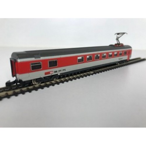 335 - Z Gauge/Scale Marklin mini-club 8823 SBB CFF FFS 10102 Electric Locomotive and Rake of Three SBB CFF... 