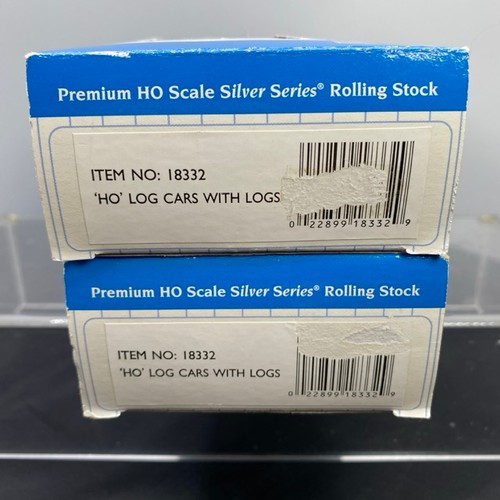 339 - Bachmann Premium HO gauge Series Rolling Stock Log Cars with logs #18332 - Excellent, box Very Good ... 