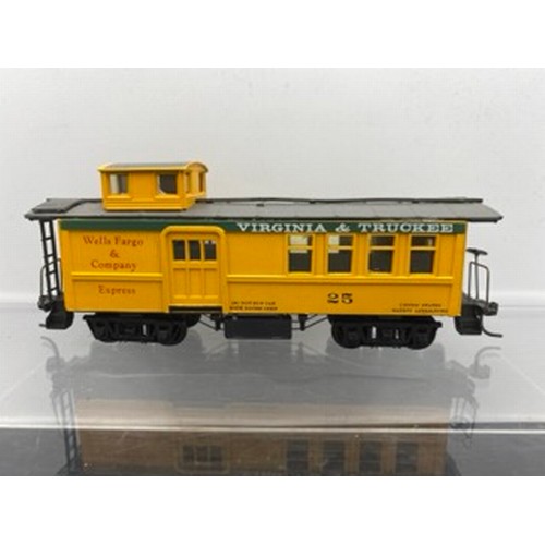 351 - Virginia and Truckee HO Gauge Train consisting of 12 Coaches/Cars, Made from Kits possibly Roundhous... 