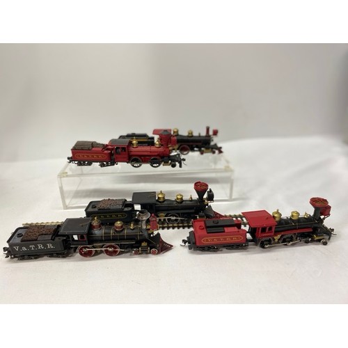 357 - Five Rivarossi HO gauge 4-4-0 (4) and 2-4-0 (1) Steam Locomotives, Virginia and Truckee Railroad, So... 