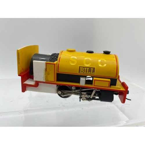 374 - Two On16.5 locomotives of plastic construction one with driver. (1:43.5 scale) runs on OO/HO track. ... 