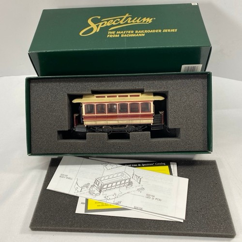 399 - On30 Gauge Spectrum 25128 Closed Street Cars by Bachmann, some Modifications, No Overhead Arm, Paint... 