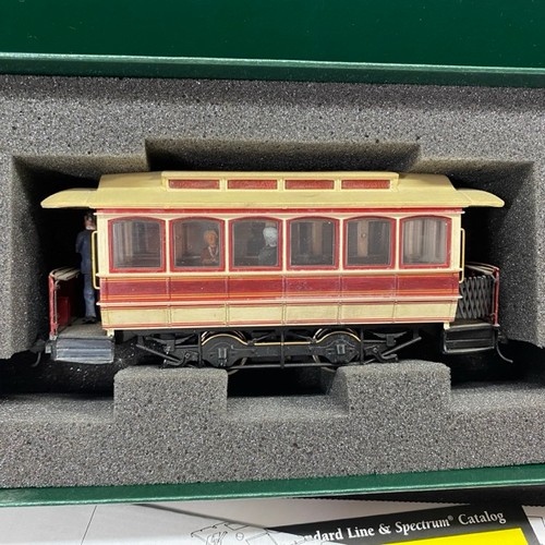 399 - On30 Gauge Spectrum 25128 Closed Street Cars by Bachmann, some Modifications, No Overhead Arm, Paint... 