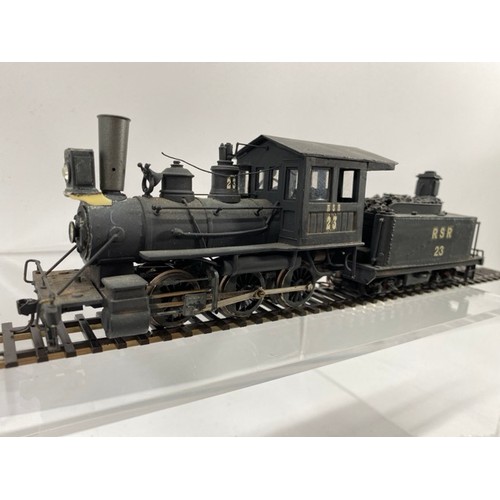 406 - On30 Steam Locomotive and Seven Rolling Stock North American scene, Loco 0-6-0 RSR 23 with tender mo... 