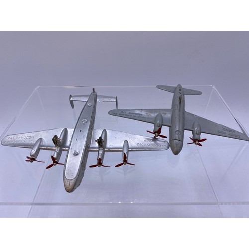 506 - 4 Die-Cast Aeroplanes. Dinky Viking Aeroplane and Dinky York Aeroplane made by Meccano and a 62g Lon... 