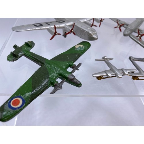 506 - 4 Die-Cast Aeroplanes. Dinky Viking Aeroplane and Dinky York Aeroplane made by Meccano and a 62g Lon... 