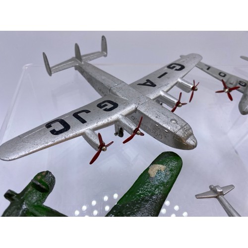 506 - 4 Die-Cast Aeroplanes. Dinky Viking Aeroplane and Dinky York Aeroplane made by Meccano and a 62g Lon... 