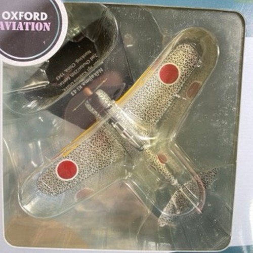 508 - 3 Oxford Diecast Front line fighter planes, Nakajima Ki43 AC039, Bristol F2B Royal Flying Corps AD00... 