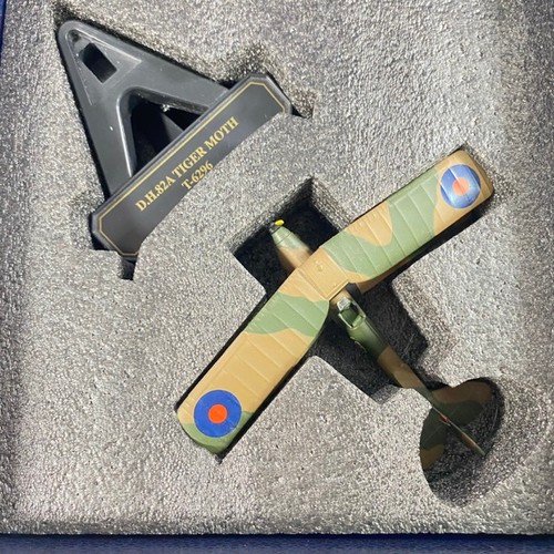 503 - Oxford Diecast De Havilland 82A Tiger Moth T-6296 RAF Hendon 72TM001 in presentation box, 1:72 scale... 