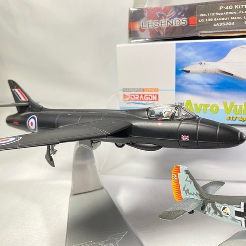 517 - 4 Corgi 1:72 die-cast planes and an Avro Vulcan B.2, P40 Kittyhawk I no.112 Squadron AA35204 in orig... 