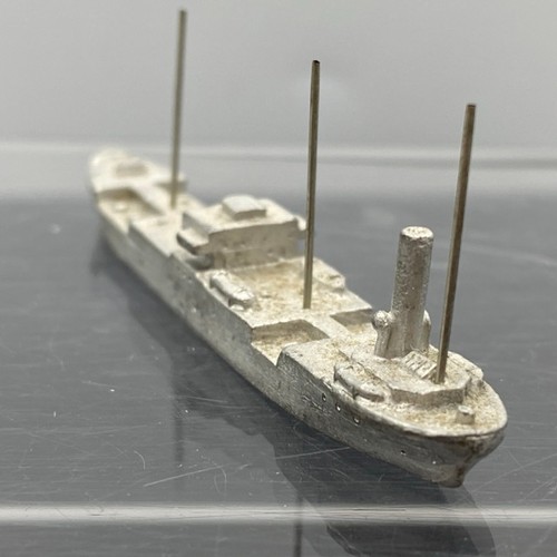 523 - Three metal ships appearing hand finished. Largest 75mm inscribed 'RE23 SS Thoroy Ensign', (The SS T... 