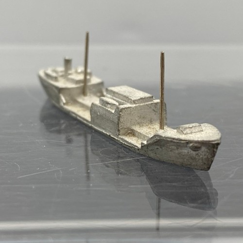 523 - Three metal ships appearing hand finished. Largest 75mm inscribed 'RE23 SS Thoroy Ensign', (The SS T... 