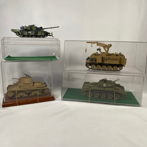 550 - 4 kit-built military vehicles in presentation boxes - Models Very Good, boxes Good (4) 1800g