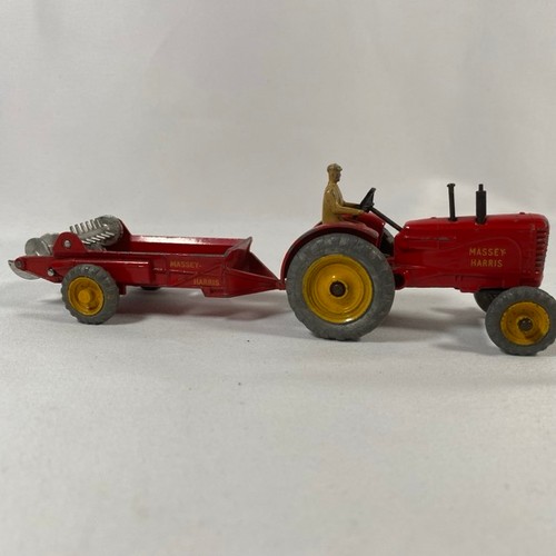 571 - Britains, Dinky, Corgi and Matchbox Farm Agricural vehicles and machines in play worn condition, Cor... 