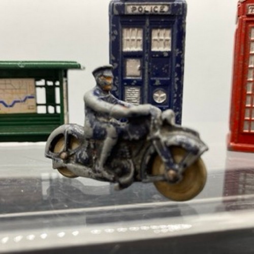 569 - Dinky Police Box, Telephone Boxes and others, Dinky Toys 42a Police Box, Dinky Toys 12c Telephone Bo... 