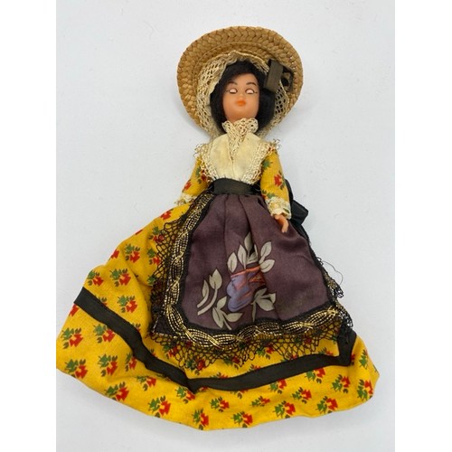 663 - French Souvenir Costume Doll with open/close eyes. Le Coquette Normandie Costume Doll, her clothes a... 