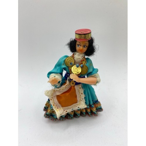 663 - French Souvenir Costume Doll with open/close eyes. Le Coquette Normandie Costume Doll, her clothes a... 